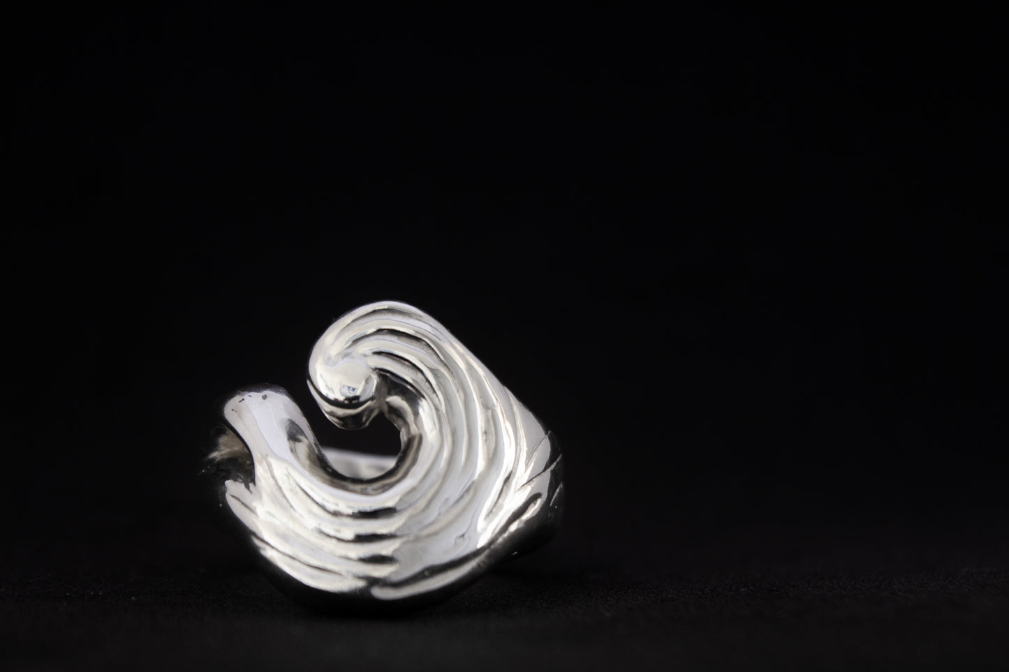 one of a kind sterling silver sculptural ring handmade in ireland